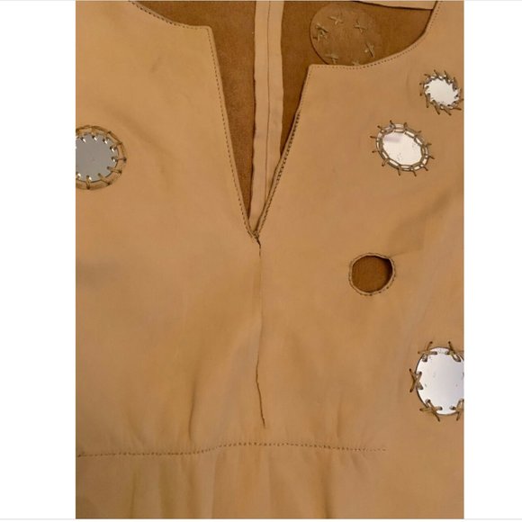 PRADA NAPPA LEATHER CROP TOP BLOUSE EU SIZE 42 *RIPPED* FITS LIKE A US Size 4 - Picture 4 of 13